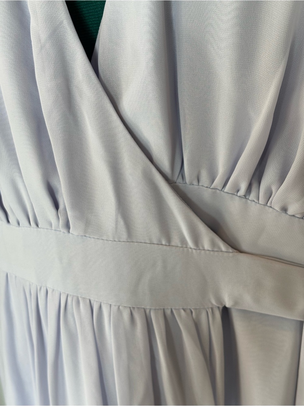 Azazie Ice Blue V-neck wrap dress, A22 or US 12 - Picture 12 of 14